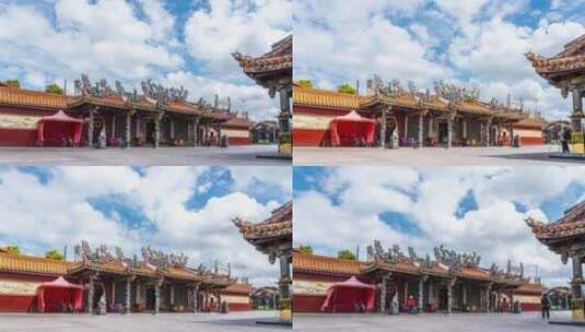 潮州青龙古庙延时摄影高清在线视频素材下载