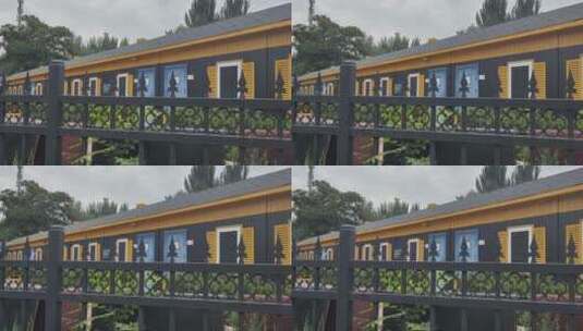 独立的黄色小房子高清在线视频素材下载