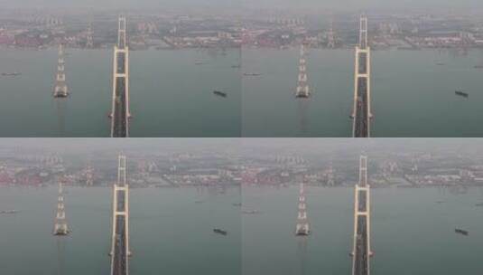 广东省广州市南沙区城市风光航拍高清在线视频素材下载