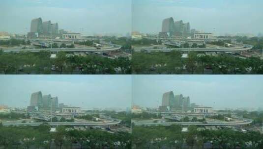 北京西直门桥车水马龙高清在线视频素材下载