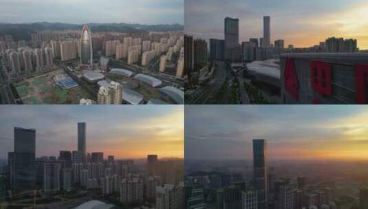 济南市高新区中国重汽集团大楼航拍4K高清在线视频素材下载