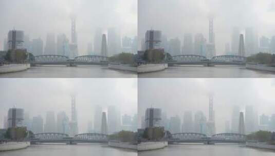上海秋天秋景高楼大厦高清在线视频素材下载