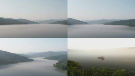 湖南省郴州市小东江航拍风光竖版合集高清在线视频素材下载
