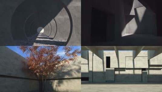 现代意境建筑艺术光影高清在线视频素材下载
