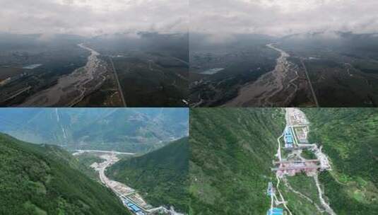 远处的河流，河流，航拍，大远景4K高清在线视频素材下载