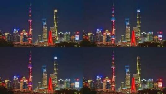 上海夜景及外白渡桥延时高清在线视频素材下载