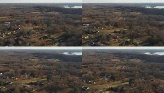 秋季美国农村城镇航拍肯塔基州高清在线视频素材下载