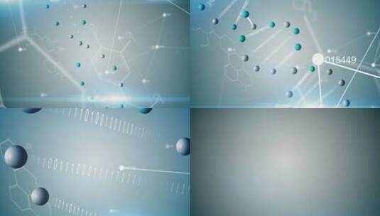 蓝色 DNA 和科学蒙太奇高清在线视频素材下载