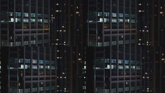 商务办公楼夜景航拍高清在线视频素材下载
