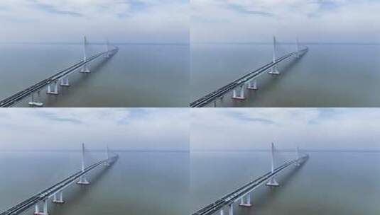 上海长江大桥 长兴岛 大桥 跨海大桥高清在线视频素材下载