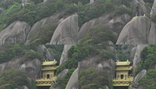 航拍福建宁德福鼎太姥山海上仙山云海风光高清在线视频素材下载