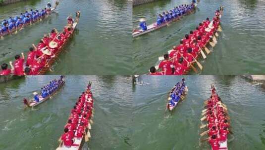 划龙舟传统节日龙舟赛高清在线视频素材下载