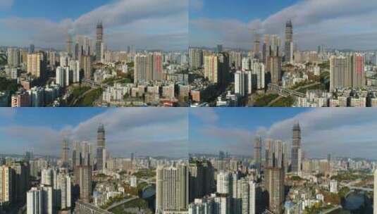 贵阳市中心高楼4K航拍高清在线视频素材下载