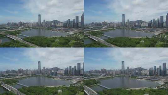 深圳湾人才公园，南山区城市风光高清在线视频素材下载