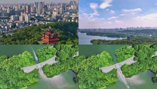 【合集】杭州城市宣传片 城市地标 西湖风光高清在线视频素材下载