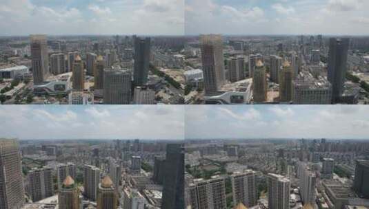 江苏宿迁城市建设高楼建筑旅游景区航拍高清在线视频素材下载