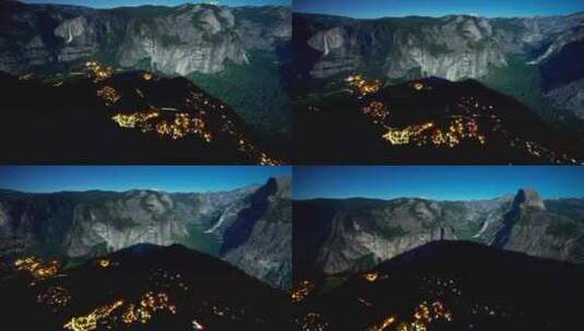4K萤火虫似的山里夜景高清在线视频素材下载