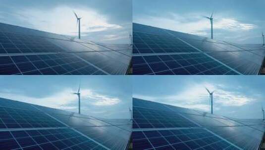 4K新能源太阳能发电站光伏发电延时高清在线视频素材下载