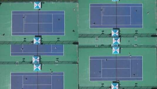 体育运动场比赛网球航拍高清在线视频素材下载