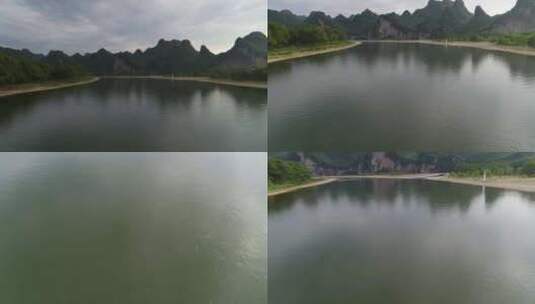 桂林山水漓江航拍空镜高清在线视频素材下载