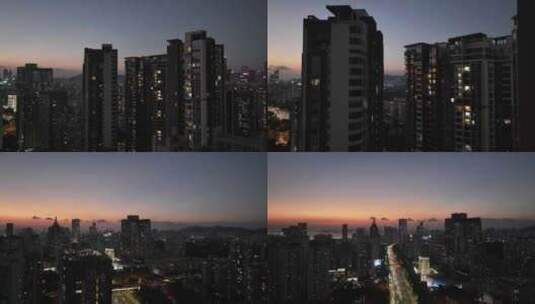 深圳福田高楼大厦航拍高清在线视频素材下载