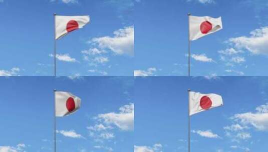 日本国旗高清在线视频素材下载