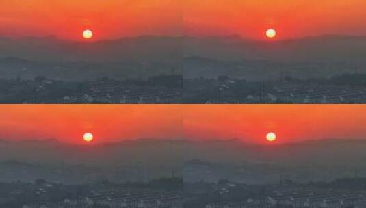 大气日出航拍高清在线视频素材下载