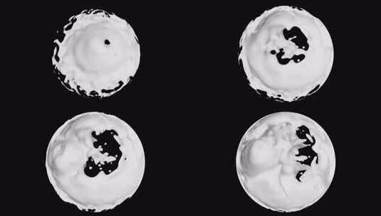 牛奶飞溅球体4K高清在线视频素材下载