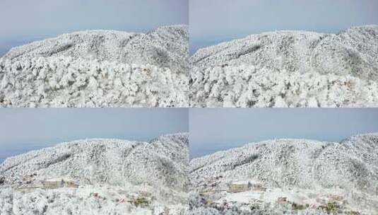 庐山大雪封路高清在线视频素材下载