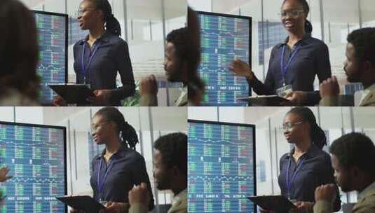 公司分析师团队审查销售反馈以进行改进高清在线视频素材下载