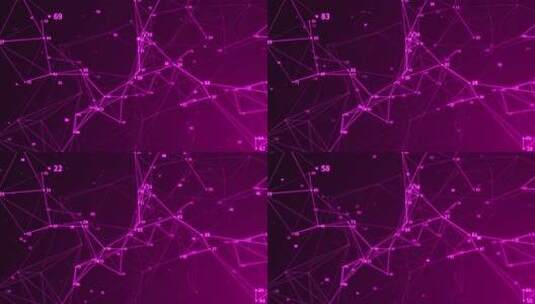 科技线条点线粒子数字粉色背景高清在线视频素材下载