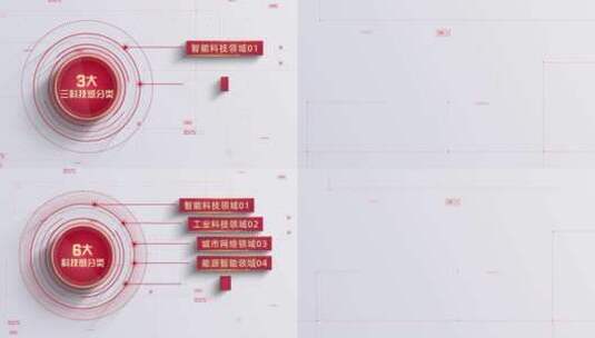 党政红色科技感数据展示介绍连线分布AE模板高清AE视频素材下载