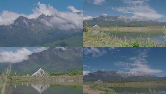 山峦云海自然景观 玉龙雪山实拍素材高清在线视频素材下载