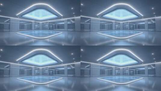 未来科技感的蓝色空间设计展示高清在线视频素材下载
