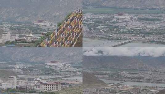 拉萨布达拉宫航拍高清在线视频素材下载