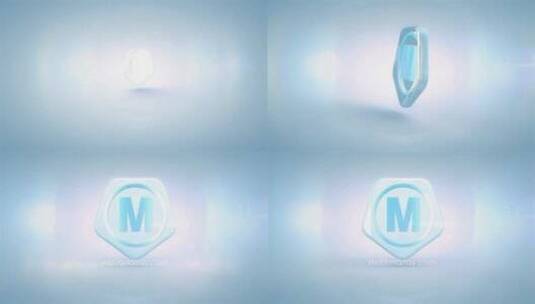 简约蓝色logo演绎AE模板高清AE视频素材下载