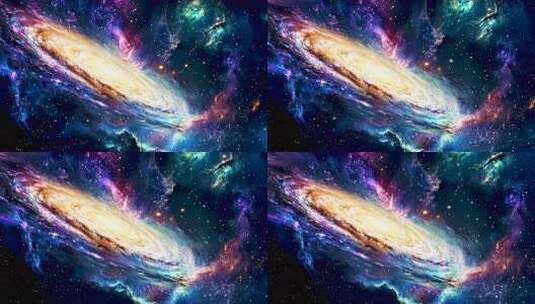 绚丽多彩宇宙星空银河星系太空星云背景高清在线视频素材下载