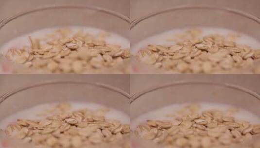 速食燕麦烘焙燕麦高清在线视频素材下载