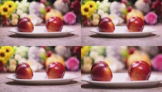 夏季新鲜油桃高清在线视频素材下载