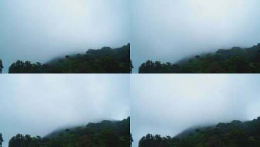 山上雾气环绕雨后山顶高清在线视频素材下载