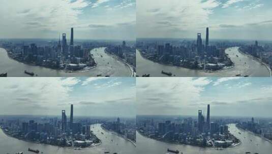 上海陆家嘴航拍风光高清在线视频素材下载