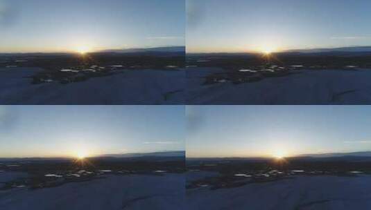 高原雪景阳光高清在线视频素材下载