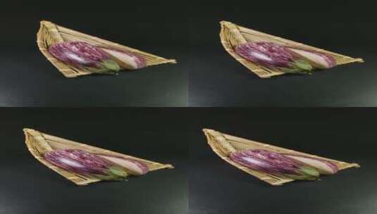 紫茄子生态有机蔬菜高清在线视频素材下载
