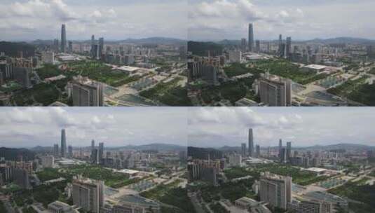 东莞市中心航拍高清在线视频素材下载