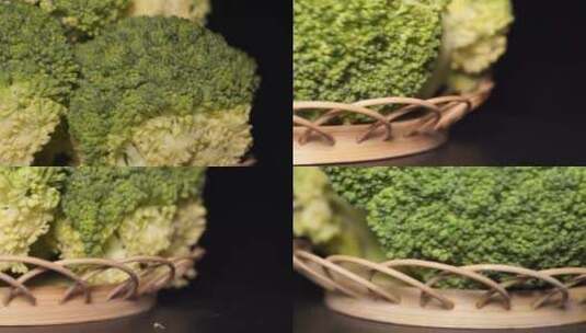 【镜头合集】蔬菜健康食材西蓝花高清在线视频素材下载