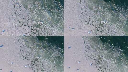 海上漂浮的冰块高清在线视频素材下载