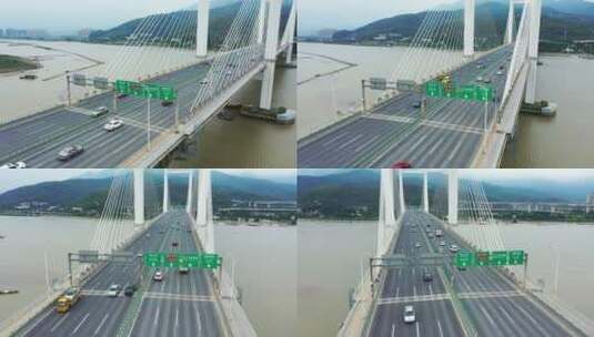 福州魁浦大桥近景左环绕高清在线视频素材下载