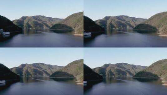 太平湖的湖面上一艘游艇在行驶高清在线视频素材下载