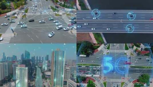 4K智慧交通-科技城市-人工智能高清在线视频素材下载