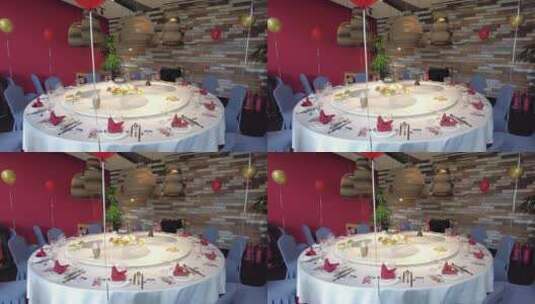 中国餐厅包间餐桌高清在线视频素材下载